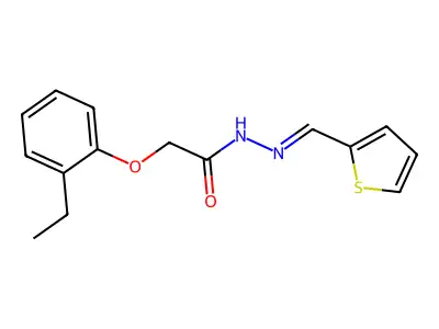 2-(2-ethylphenoxy)-N-(thiophen-2-ylmethylideneamino)acetamide structure