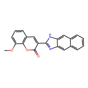 8-Methoxy-3-(1H-naphtho[2,3-d]imidazol-2-yl)-2H-chromen-2-one structure