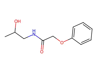 N-(2-hydroxypropyl)-2-phenoxyacetamide structure