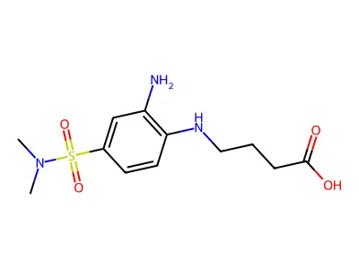 4-({2-Amino-4-[(dimethylamino)sulfonyl]phenyl}amino)butanoic acid structure