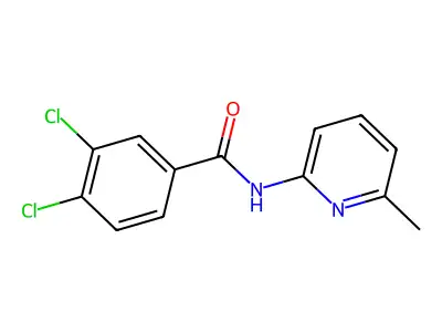 3,4-dichloro-N-(6-methylpyridin-2-yl)benzamide structure