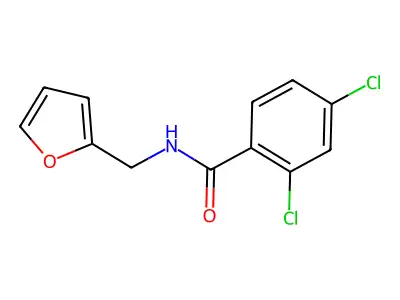 2,4-dichloro-N-(furan-2-ylmethyl)benzamide structure