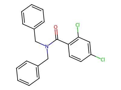 N,N-dibenzyl-2,4-dichlorobenzamide structure