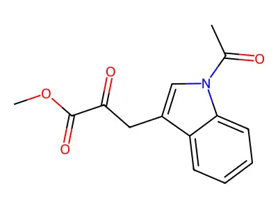 methyl 3-(1-acetyl-1H-indol-3-yl)-2-oxopropanoate structure