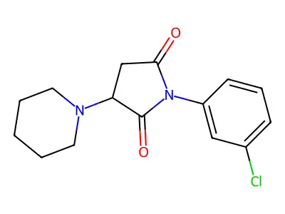 1-(3-Chlorophenyl)-3-(piperidin-1-yl)pyrrolidine-2,5-dione structure