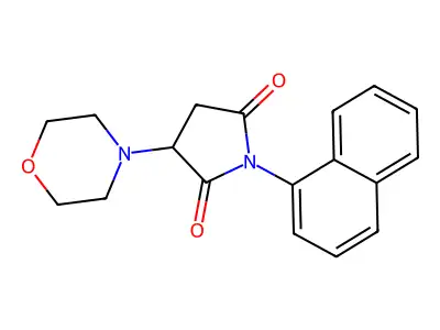 3-Morpholin-4-yl-1-naphthalen-1-ylpyrrolidine-2,5-dione structure