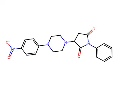 3-[4-(4-Nitrophenyl)piperazin-1-yl]-1-phenylpyrrolidine-2,5-dione structure