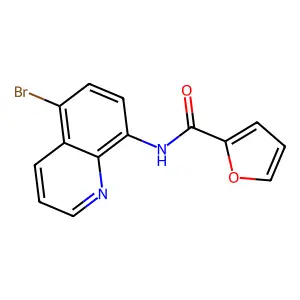 N-(5-bromoquinolin-8-yl)furan-2-carboxamide structure