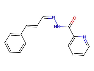 Pyridine-2-carboxylic acid [(E)-3-phenyl-prop-2-en-(E)-ylidene]-hydrazide structure
