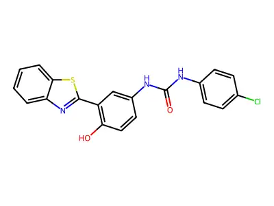 1-[3-(1,3-Benzothiazol-2-yl)-4-hydroxyphenyl]-3-(4-chlorophenyl)urea structure