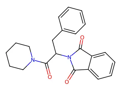 2-(1-Oxo-3-phenyl-1-piperidin-1-ylpropan-2-yl)isoindole-1,3-dione structure