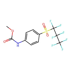 methyl N-[4-(1,1,2,2,3,3,3-heptafluoropropanesulfonyl)phenyl]carbamate structure