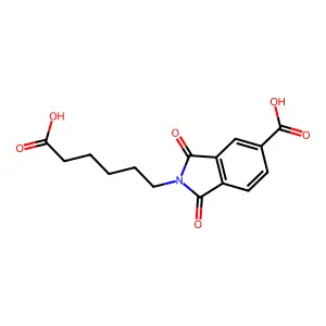 4-carboxy-N-(5-carboxypentyl)phthalimide structure