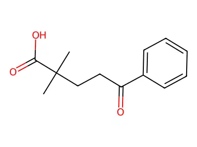 2,2-Dimethyl-5-oxo-5-phenylpentanoic acid structure