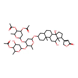 Digoxin, tricetate structure