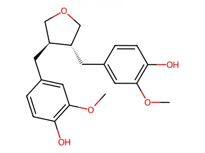 3,4-Divanillyltetrahydrofuran structure