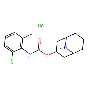 9-Methylgranatoline 2-chloro-6-methylcarbanilate (ester) monohydrochloride structure