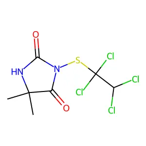 Hydantoin, 5,5-dimethyl-3-((1,1,2,2-tetrachloroethyl)thio)- structure