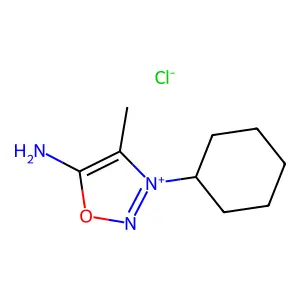 5-Amino-3-cyclohexyl-4-methyl-3H-1,2,3-oxadiazol-1-ium chloride structure