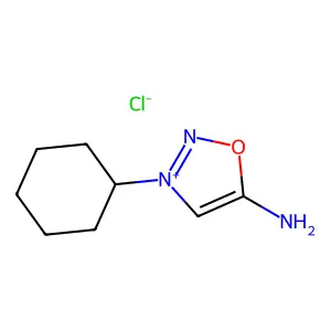 Sydnone imine, 3-cyclohexyl-, monohydrochloride structure
