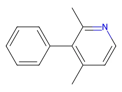Pyridine, 2,4-dimethyl-3-phenyl- structure