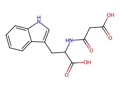 N-(2-Carboxyacetyl)-D-tryptophan structure