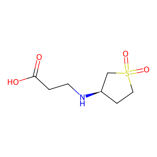 3-[[(3R)-1,1-dioxothiolan-3-yl]amino]propanoic acid structure