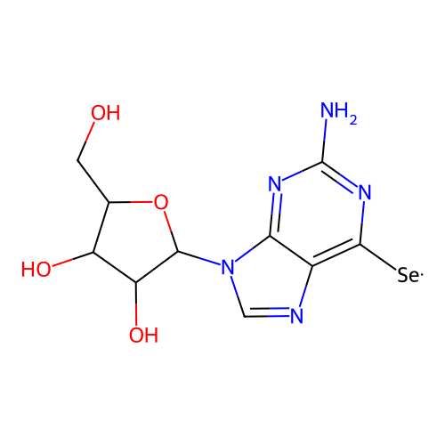 Guanosine, 6-seleno- structure