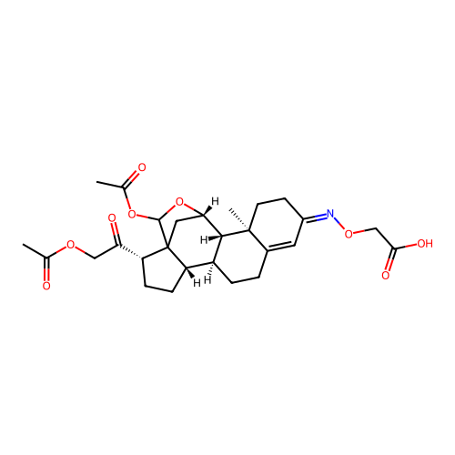 18,21-Aldosterone diacetate 3-carboxymethyloxime structure