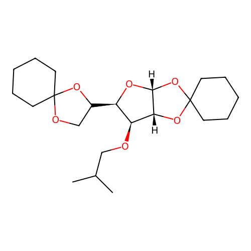 (3a'R,5'R,6'S,6a'R)-6'-isobutoxy-5'-((R)-1,4-dioxaspiro[4.5]decan-2-yl)tetrahydrospiro[cyclohexane-1,2'-furo[2,3-d][1,3]dioxole] structure