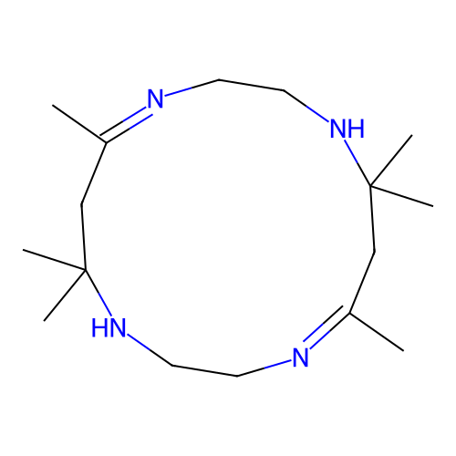 5,7,7,12,14,14-Hexamethyl-1,4,8,11-tetraazacyclotetradeca-4,11-diene structure