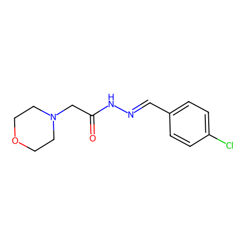 N'-[(E)-(4-chlorophenyl)methylidene]-2-(morpholin-4-yl)acetohydrazide structure