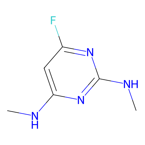 6-fluoro-N,N'-dimethylpyrimidine-2,4-diamine structure