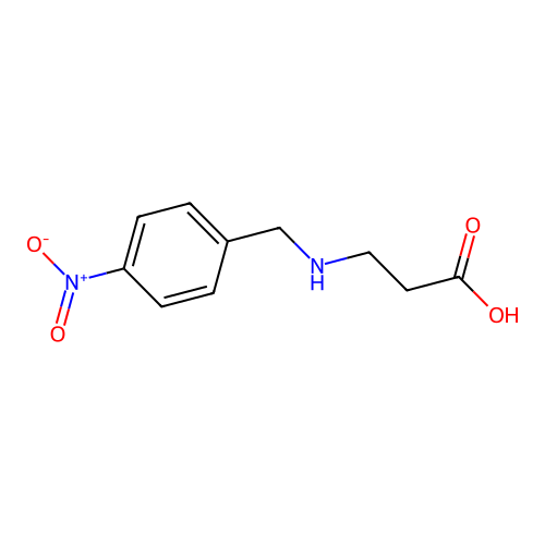 3-[(4-Nitrophenyl)methylamino]propanoic acid structure