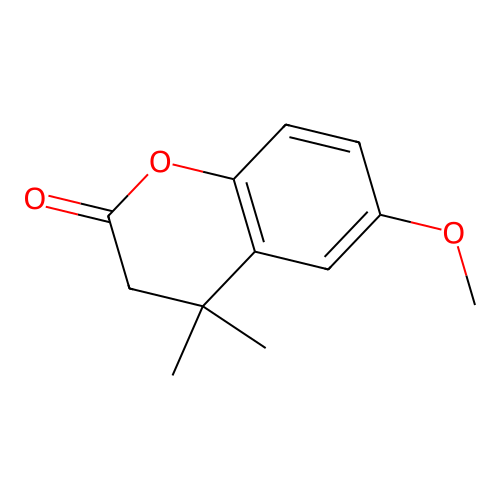 Coumarin, 3,4-dihydro-6-methoxy-4,4-dimethyl- structure