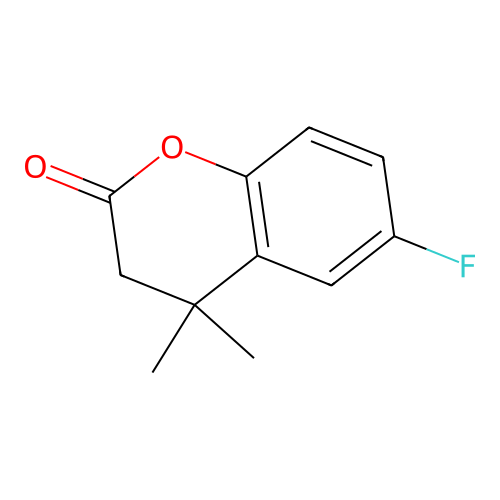 3,4-Dihydrocoumarin, 6-fluoro-4,4-dimethyl- structure
