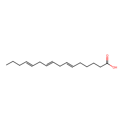 6,9,12-Hexadecatrienoic acid structure