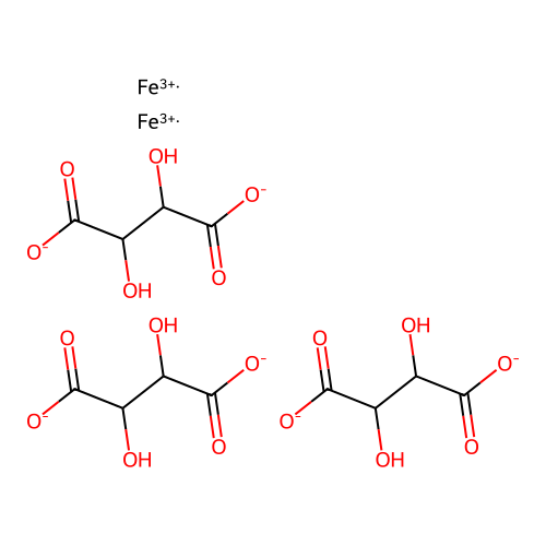 Iron(III) tartrate structure
