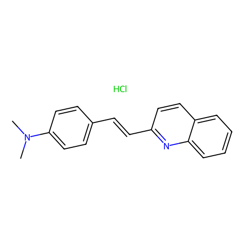 N,N-Dimethyl-4-[2-(quinolin-2-YL)ethenyl]aniline hydrochloride structure