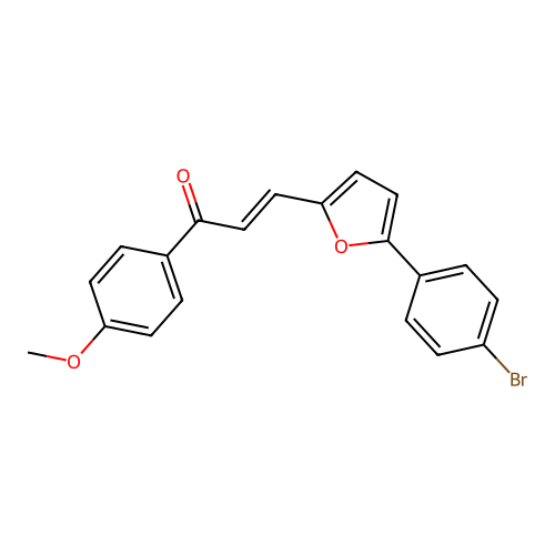 (E)-3-(5-(4-bromophenyl)furan-2-yl)-1-(4-methoxyphenyl)prop-2-en-1-one structure