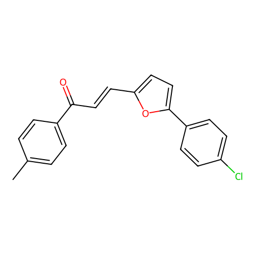 3-[5-(4-Chlorophenyl)furan-2-yl]-1-(4-methylphenyl)prop-2-en-1-one structure