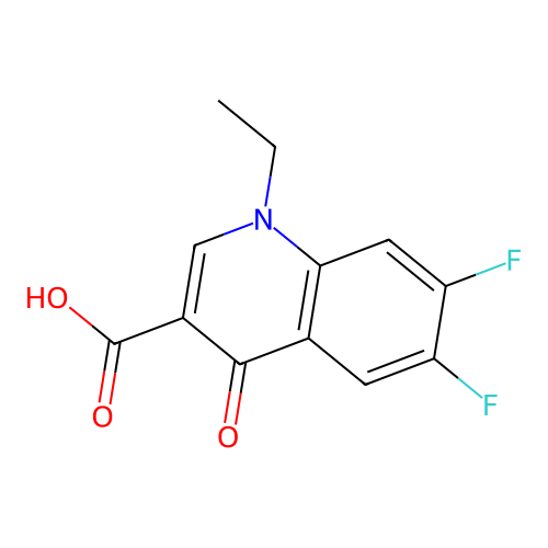 1-Ethyl-6,7-difluoro-4-oxo-1,4-dihydroquinoline-3-carboxylic acid structure