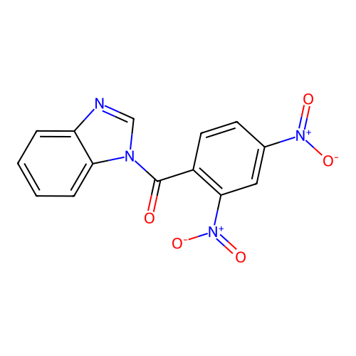 1-{2,4-bisnitrobenzoyl}-1H-benzimidazole structure