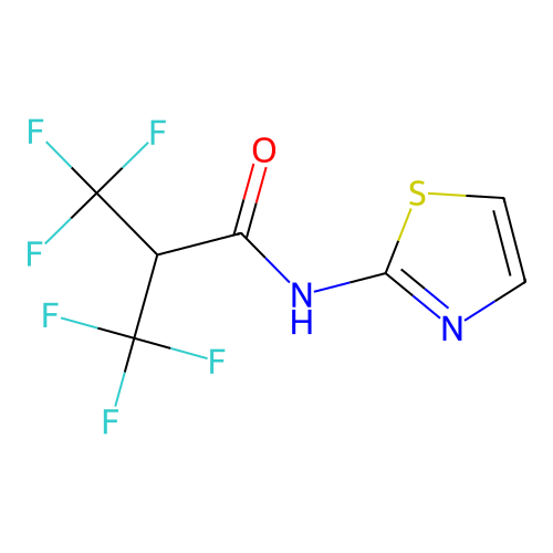 3,3,3-Trifluoro-N-(1,3-thiazol-2-yl)-2-(trifluoromethyl)propanamide structure