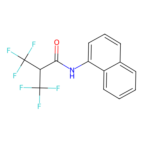 3,3,3-trifluoro-N-(naphthalen-1-yl)-2-(trifluoromethyl)propanamide structure