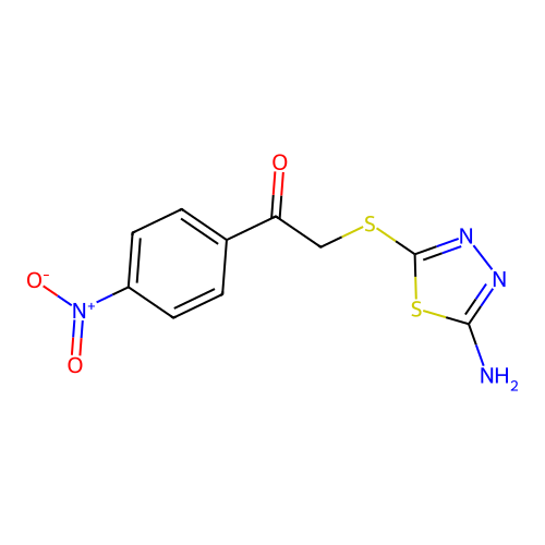 2-[(5-Amino-1,3,4-thiadiazol-2-yl)sulfanyl]-1-(4-nitrophenyl)ethanone structure