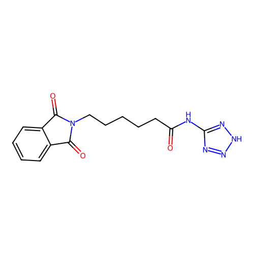 6-(1,3-dioxo-1,3-dihydro-2H-isoindol-2-yl)-N-(1H-tetrazol-5-yl)hexanamide structure