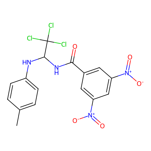 3,5-Dinitro-N-(2,2,2-trichloro-1-(4-toluidino)ethyl)benzamide structure