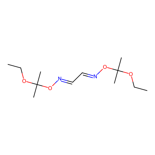(1E,2E)-N,N'-bis[(2-ethoxypropan-2-yl)oxy]ethane-1,2-diimine structure