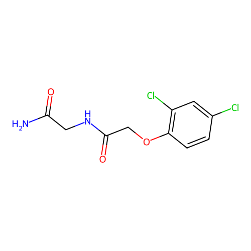 N~2~-[(2,4-dichlorophenoxy)acetyl]glycinamide structure